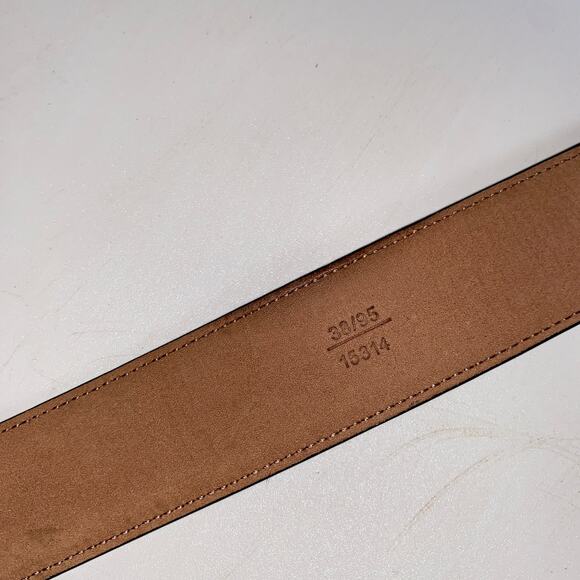 TUMI Brown Genuine Leather Gold-Tone Hardware Belt Men's Size 38 95 15314 - Picture 6 of 7